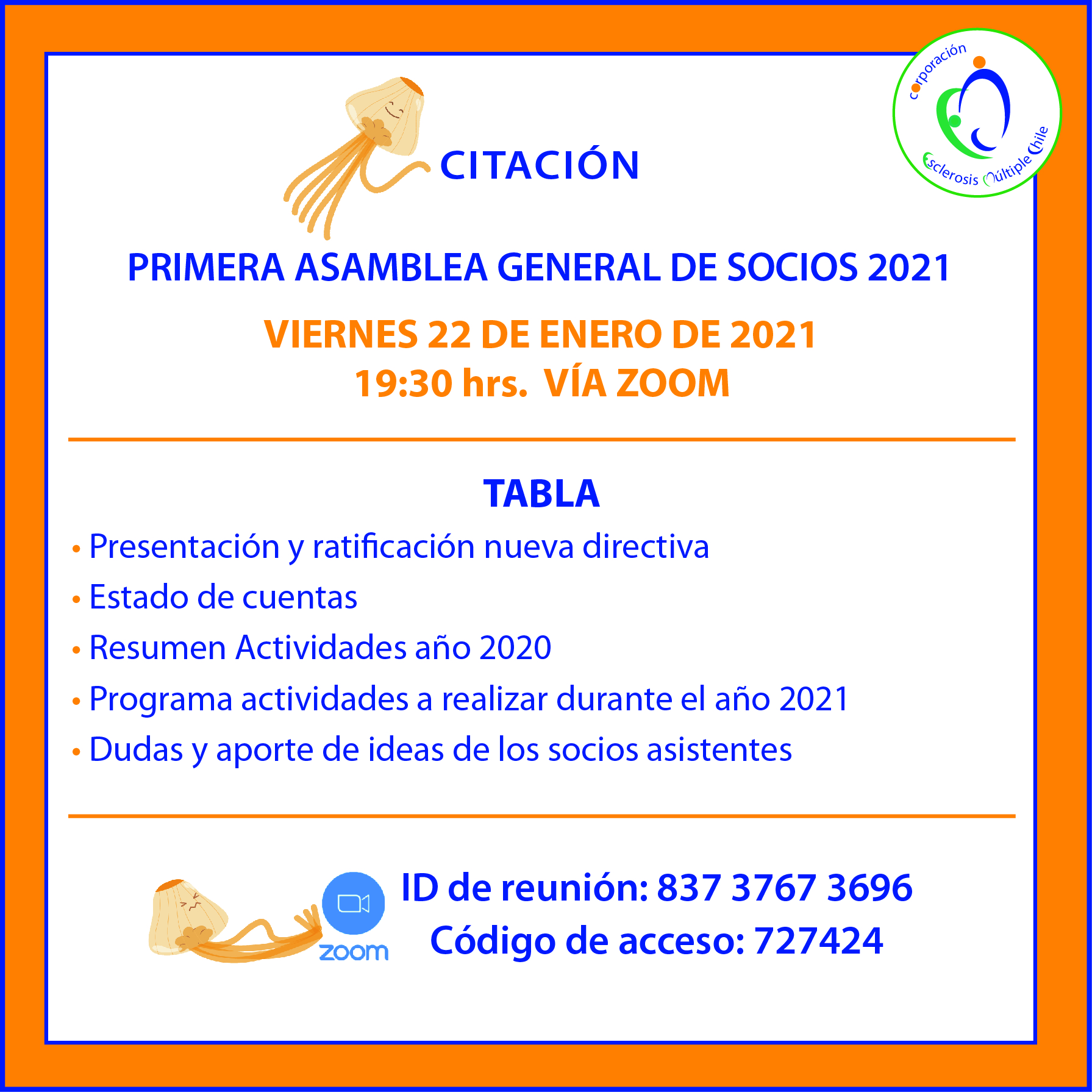 Primera Asamblea General de socios 2021